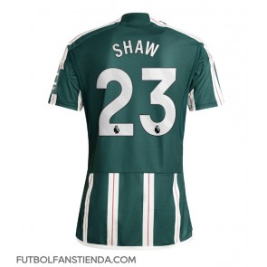 Manchester United Luke Shaw #23 Segunda Equipación 2023-24 Manga Corta